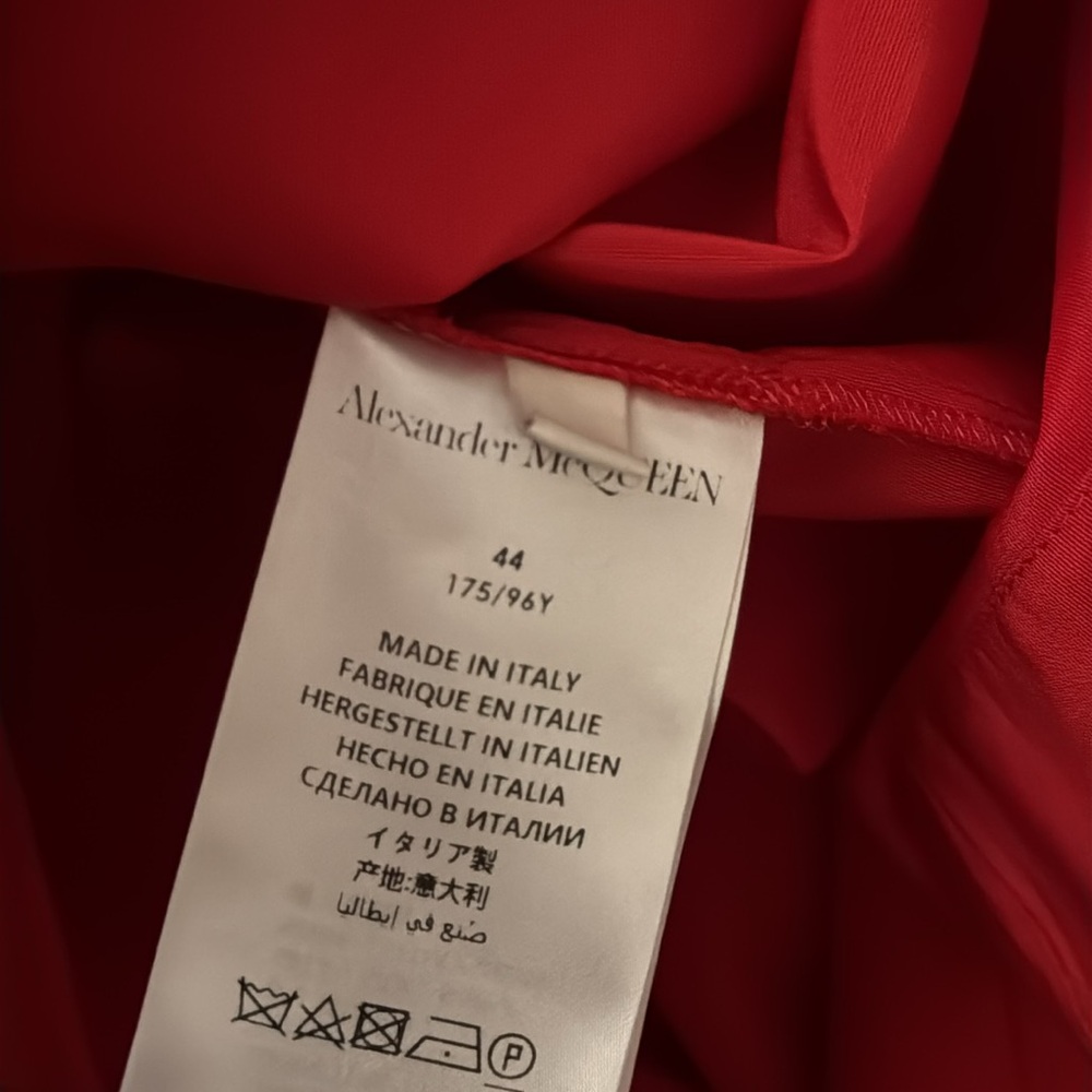 ALEXANDER MCQUEEN Cocoon Gown Dress In Valentine Red Size 8/10  M L Large 44 - Picture 13 of 16